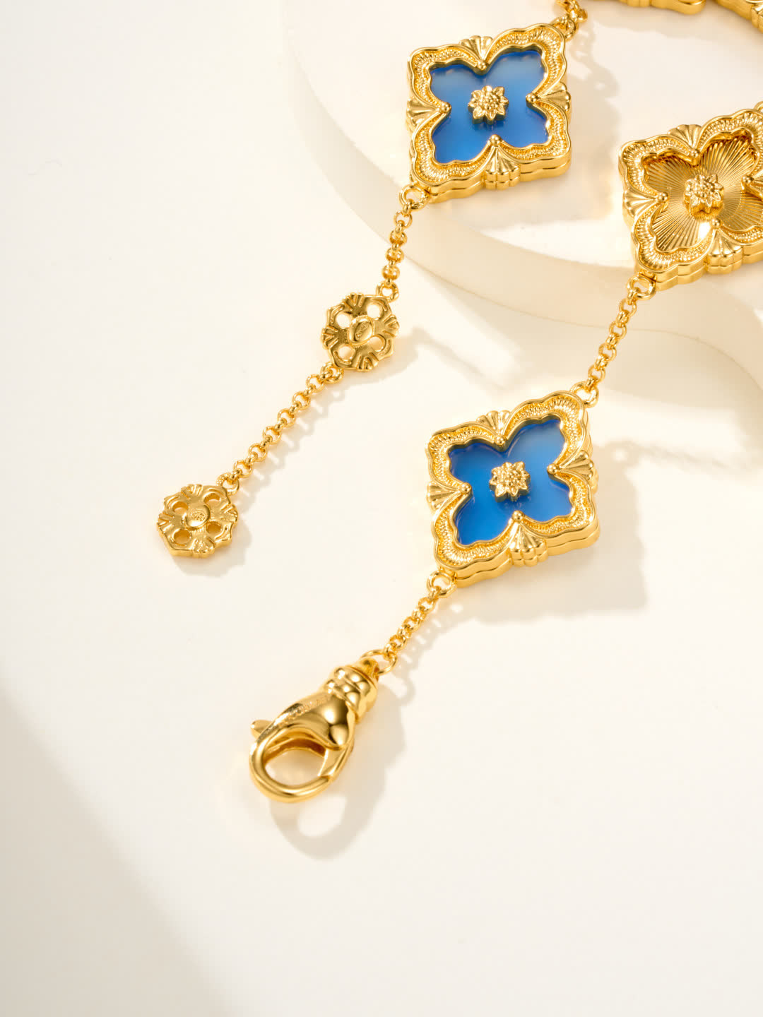 Van Cleef & Arpels Alhambra Gold and Enamel Bracelet